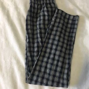 Brandy Melville navy plaid pants